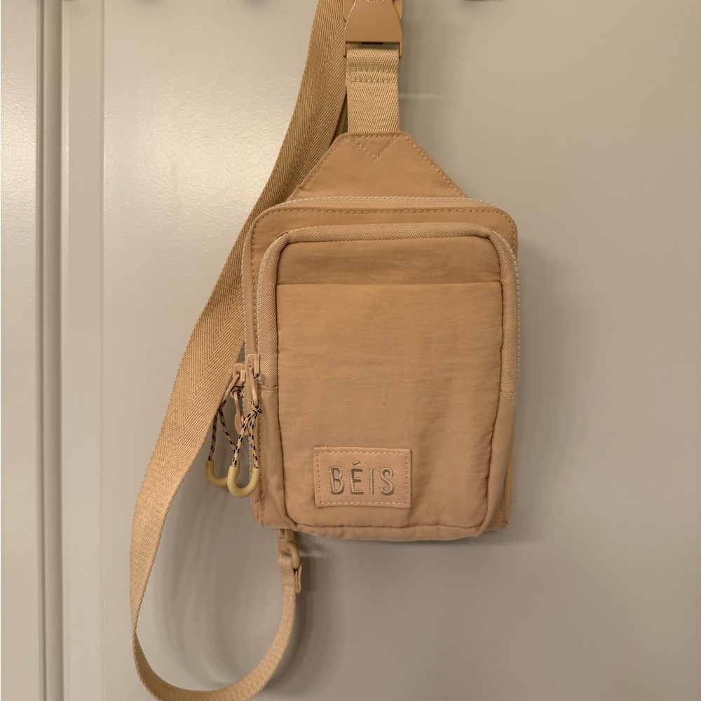 BEIS Tan Crossbody Sling Bag